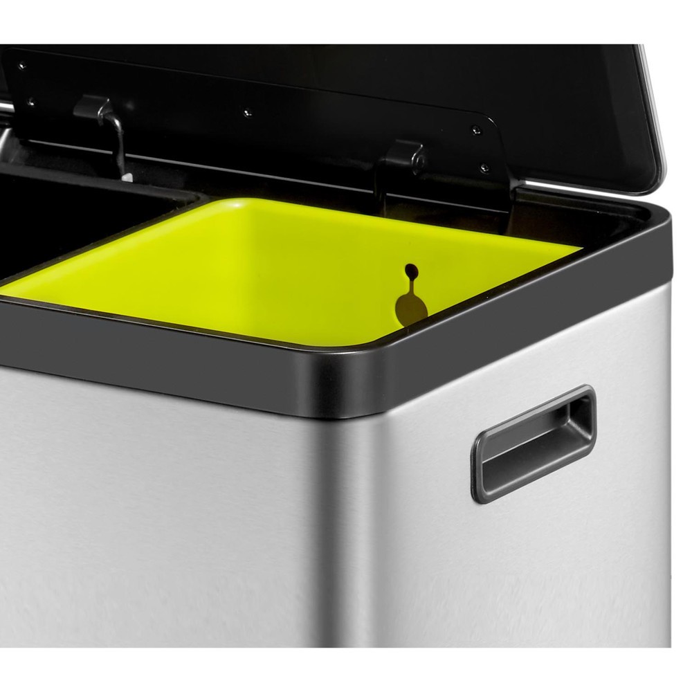 Produktabbildung Nr. 7: EKO Tret-Abfallbehälter Ecocasa 2, 2x30 Liter, Edelstahl mattiert