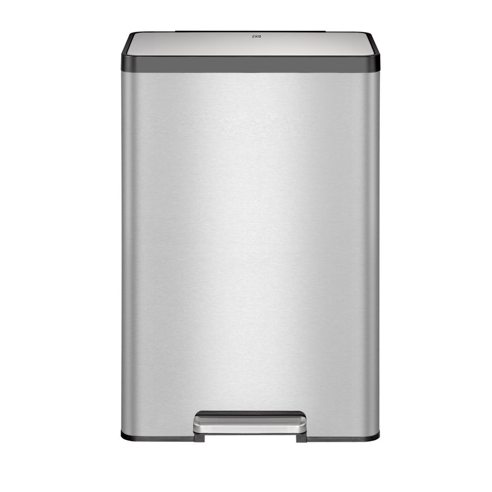 Produktabbildung Nr. 2: EKO Tret-Abfallbehälter Ecocasa 2, 30 Liter, Edelstahl mattiert
