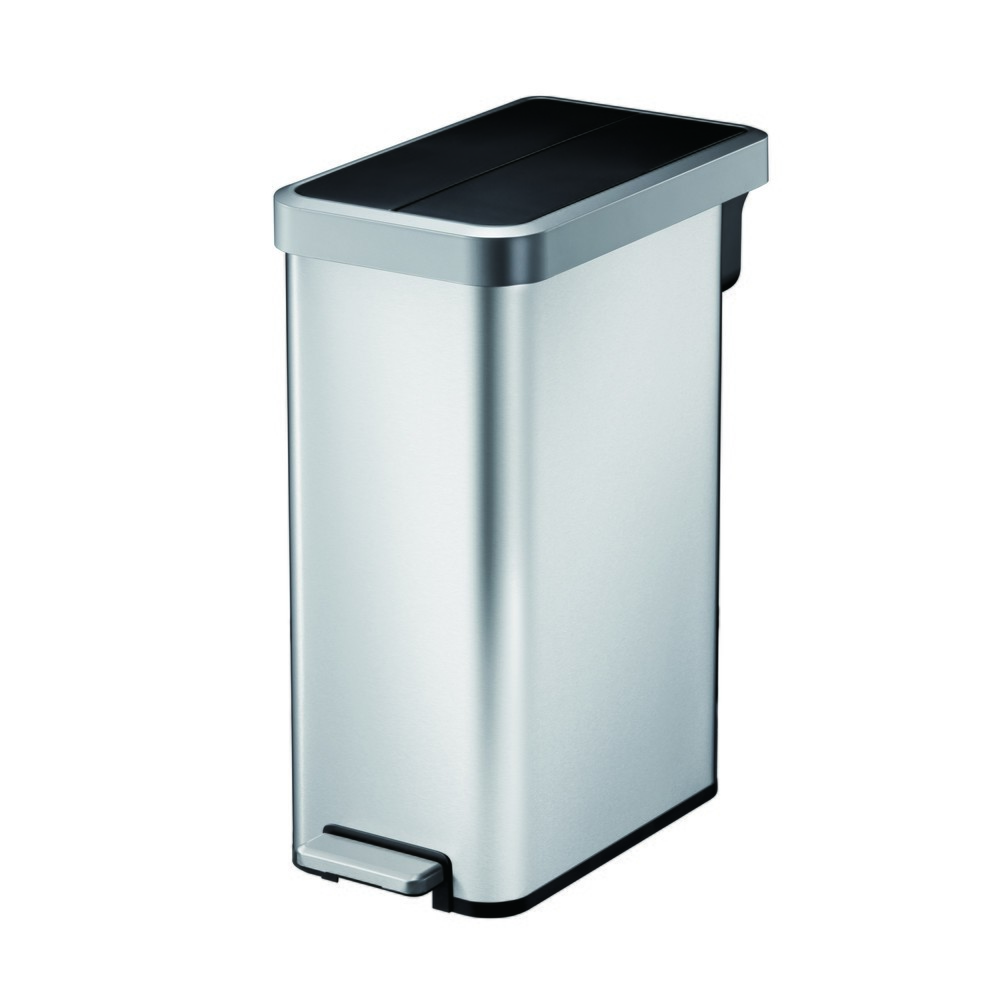 Produktabbildung: EKO Tret-Abfallbehälter Ecofly II, 45 Liter, Edelstahl mattiert