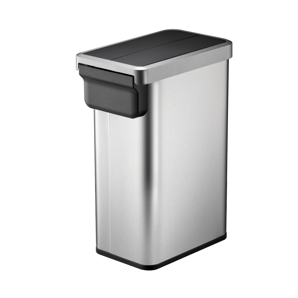 Produktabbildung Nr. 9: EKO Tret-Abfallbehälter Ecofly II, 45 Liter, Edelstahl mattiert