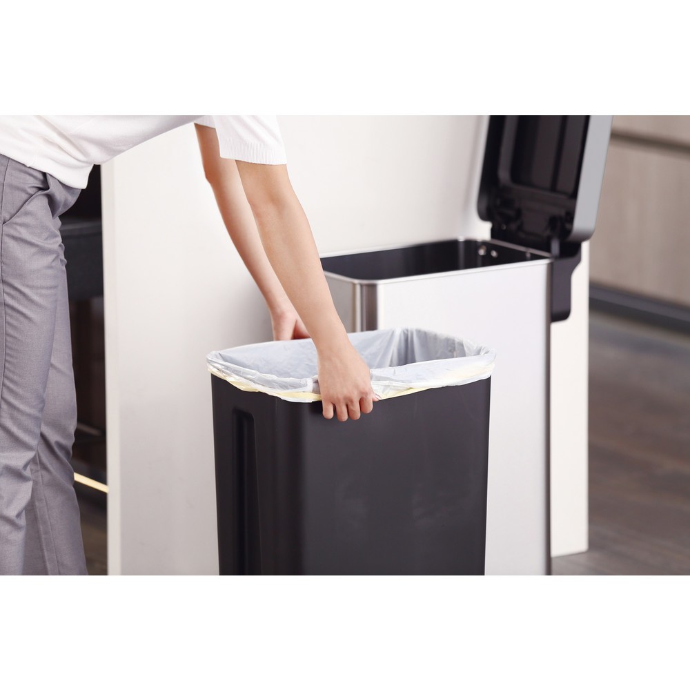 Produktabbildung Nr. 14: EKO Tret-Abfallbehälter Ecofly II, 45 Liter, Edelstahl mattiert