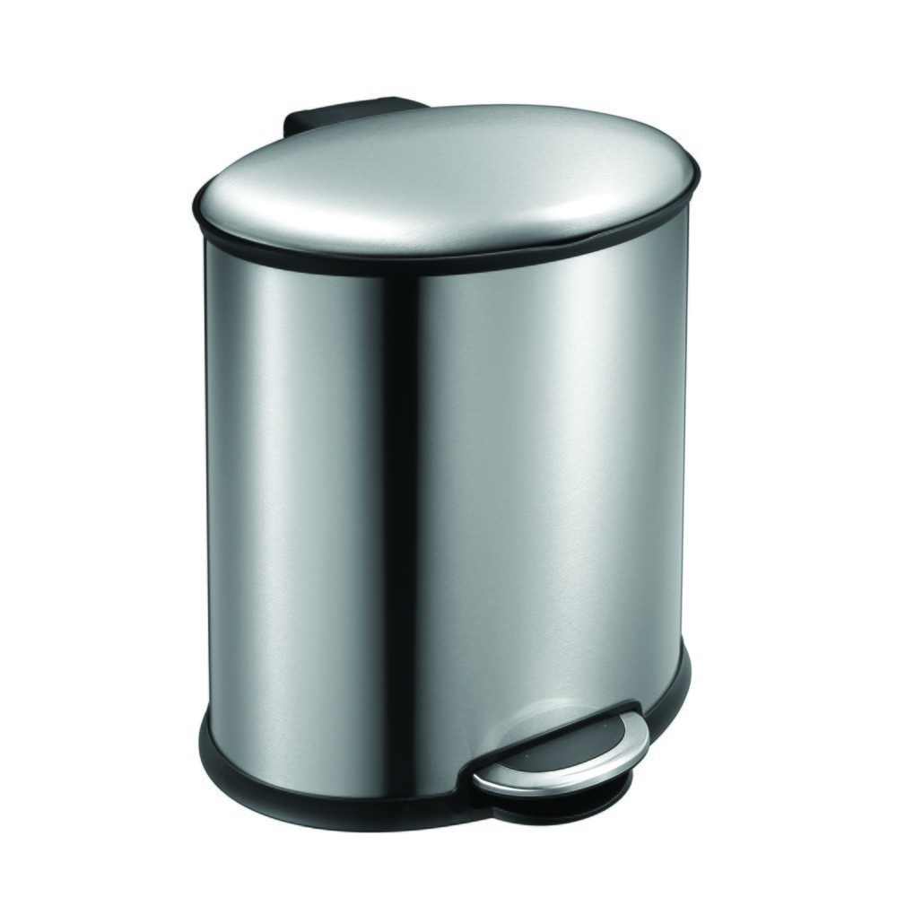 Produktabbildung Nr. 1: EKO Tret-Abfallbehälter Ellipse, 20 Liter, Edelstahl mattiert