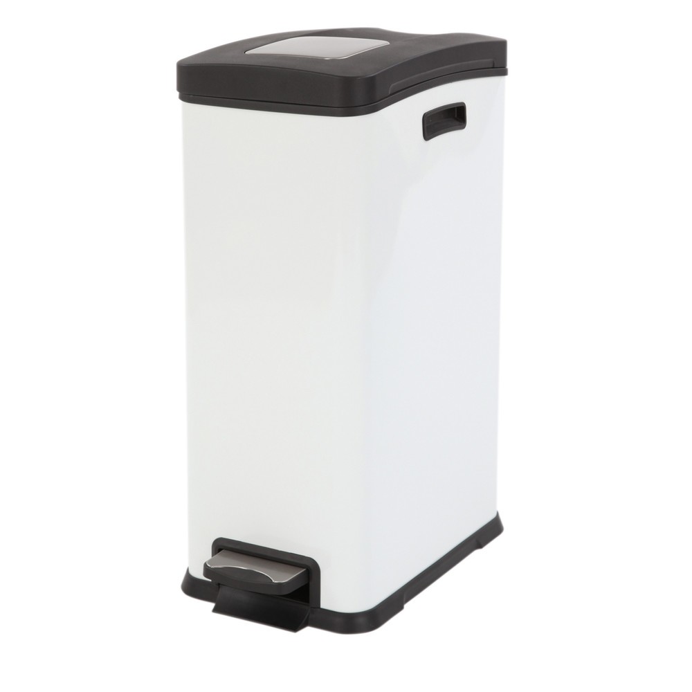 Produktabbildung: EKO Tret-Abfallbehälter Rejoice, 30 Liter, weiß