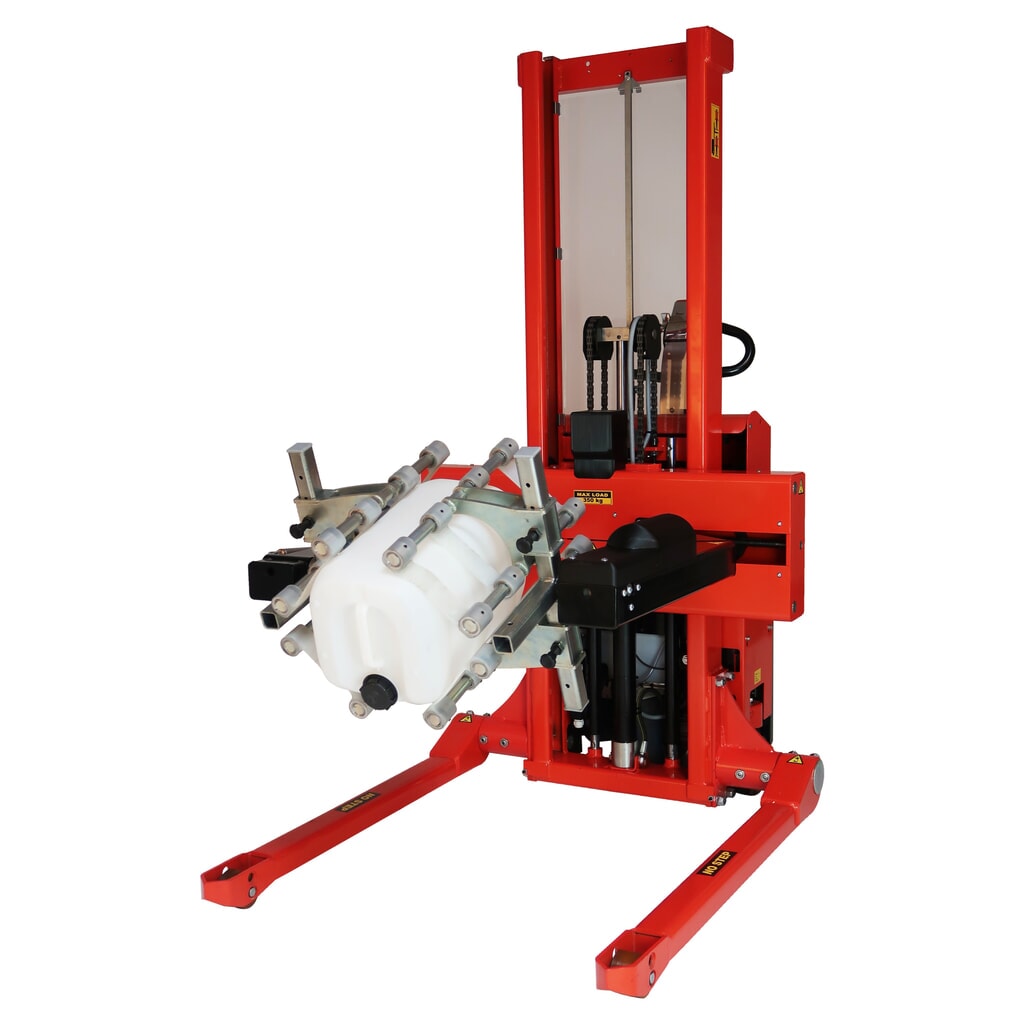 Logitrans Elektro-Multifasskipper, schwenkbar, einstellbare Greifarme Produktabbildung Nr. 4: Logitrans Elektro-Multifasskipper, schwenkbar, einstellbare Greifarme
