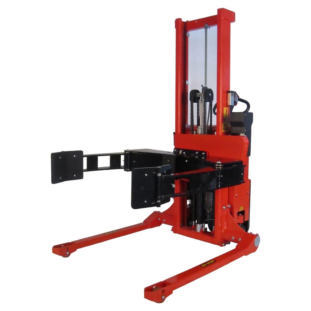 Logitrans Elektro-Rollenheber mit Breitspur, vollelektrisch, schwenkbar, einstellbarer Rollenhalter Produktabbildung: Logitrans Elektro-Rollenheber mit Breitspur, vollelektrisch, schwenkbar, einstellbarer Rollenhalter