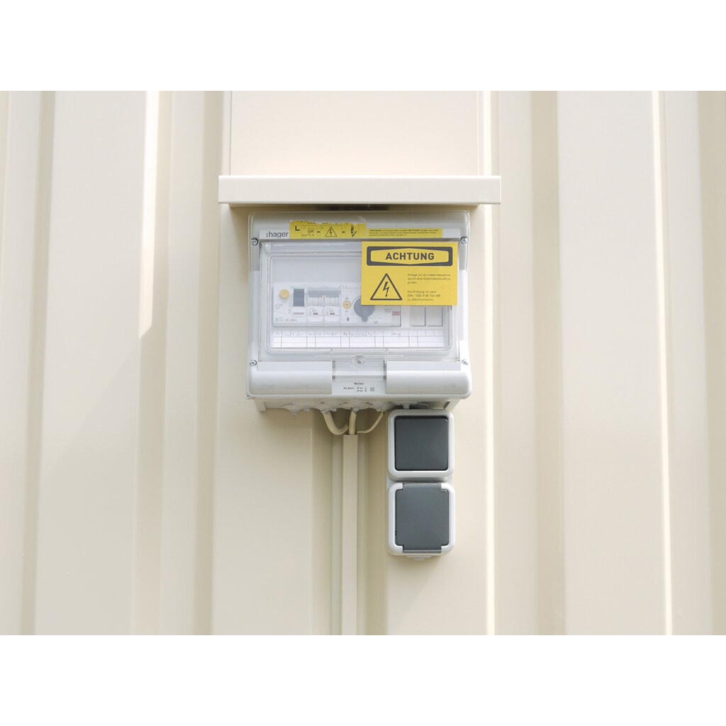 Elektroinstallationspaket für SAFE-Tank Gefahrstoffcontainer, 2 X 28 W, 230 V Produktabbildung: Elektroinstallationspaket für SAFE-Tank Gefahrstoffcontainer, 2 X 28 W, 230 V