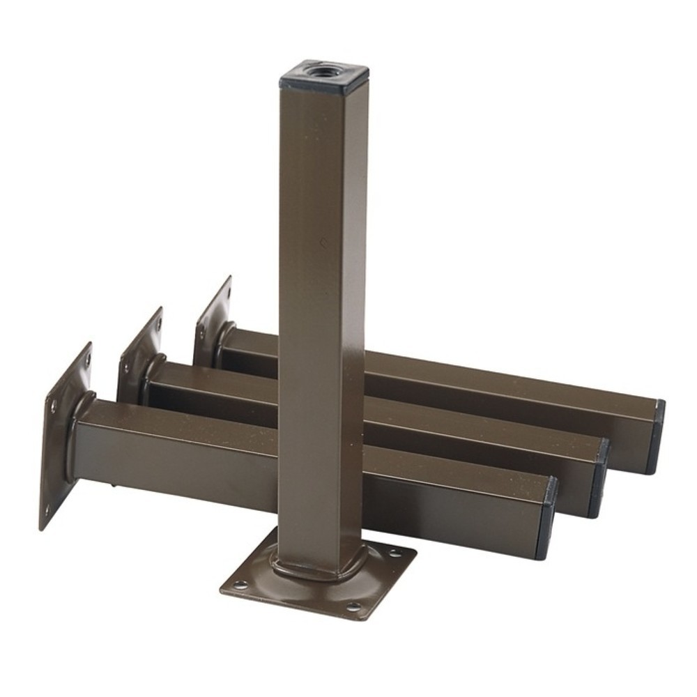Produktabbildung: ELEMENT SYSTEM Möbelfuß schwarz RAL 9005, Anschraubplatte, 25 x 25 mm Höhe 150 mm