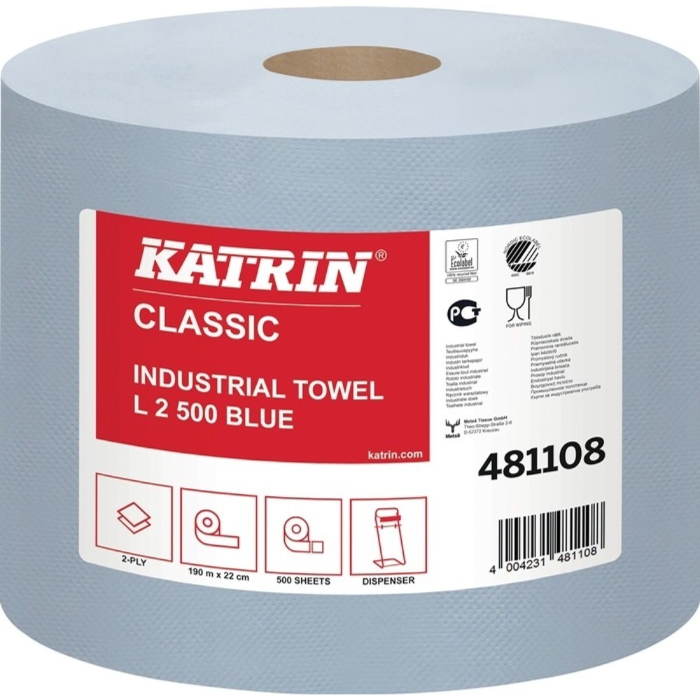 Produktabbildung: ELOS Putztuchrolle Katrin Classic L 2, L180xB220ca. mm, blau