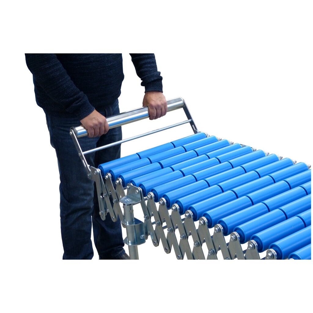 Produktabbildung Nr. 2: Endanschlag für BLUME Scheren-Rollen- und Röllchenbahn, abklappbar, Bahnbreite 800 mm