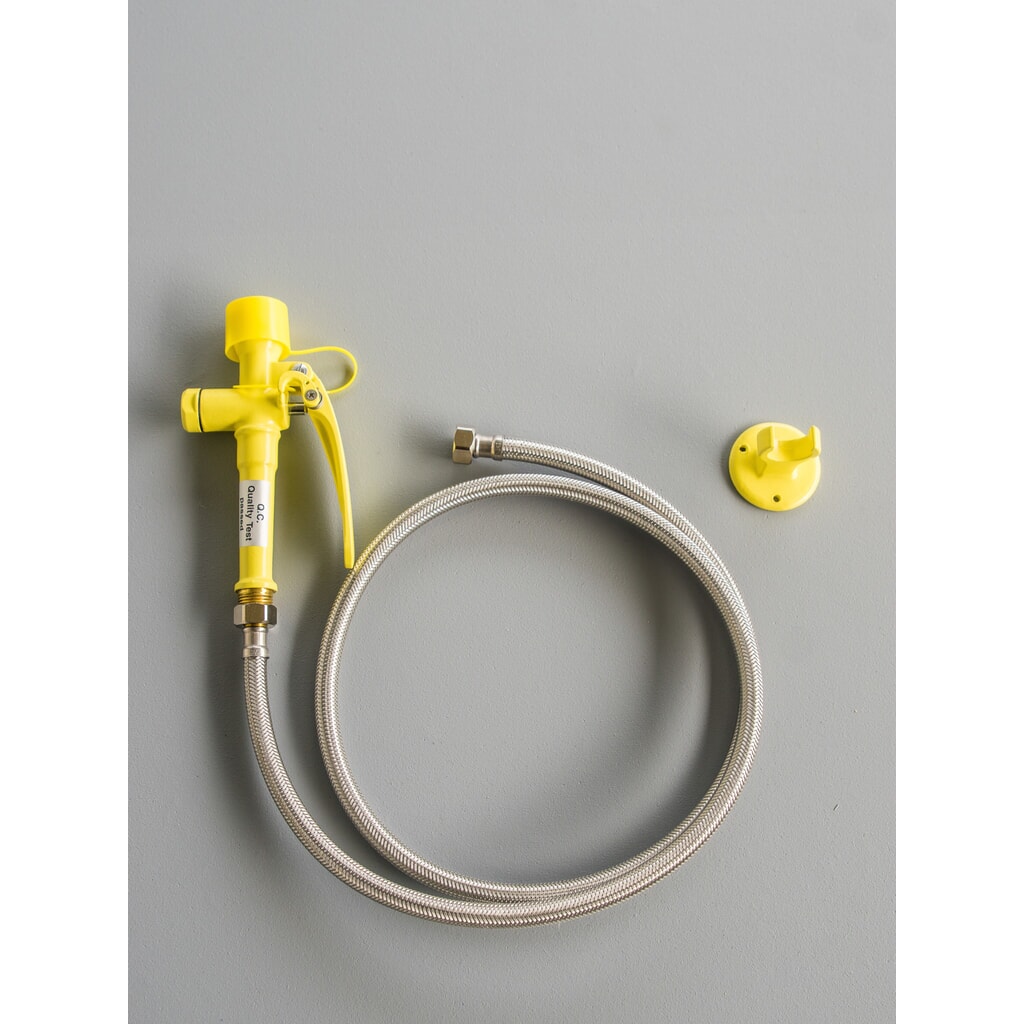 Erbstößer® Augendusche, DIN EN 15154-2, Wandmontage, beweglich, einstrahlig Produktabbildung: Erbstößer® Augendusche, DIN EN 15154-2, Wandmontage, beweglich, einstrahlig