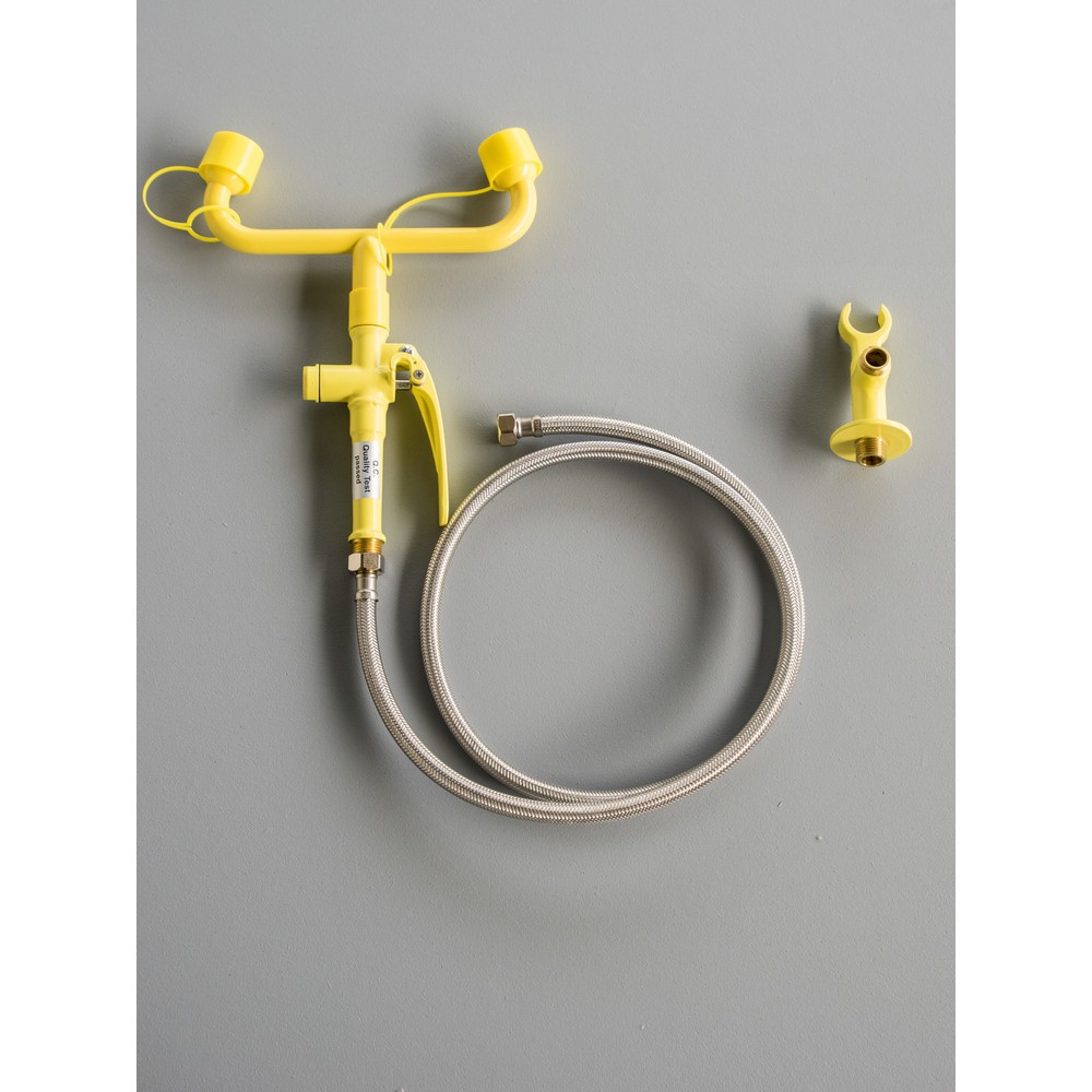 Produktabbildung: Erbstößer® Augendusche, DIN EN 15154-2, Wandmontage, beweglich, zweistrahlig