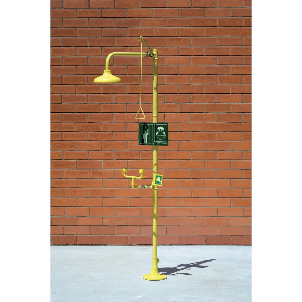 Produktabbildung: Erbstößer® Körper-/Augendusche-Kombination, DIN EN 15154-1/-2/-5, Standmodell, Kunststoff-Duschkopf/-Wasserverteiler