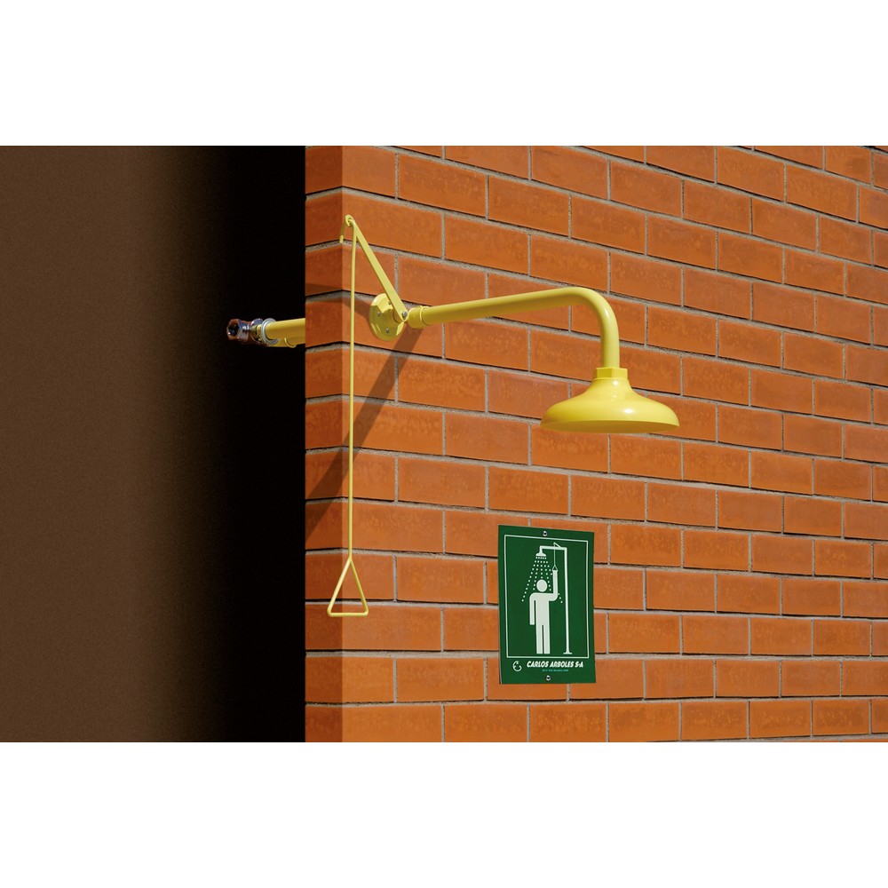 Produktabbildung: Erbstößer® Körperdusche, DIN EN 15154-5, Wandmontage, Kunststoff-Duschkopf, frostsicher