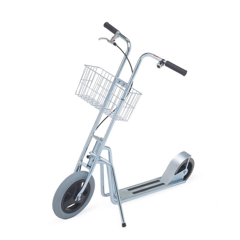 Produktabbildung: Ergobjörn Betriebsroller PREMIUM mit Korb, Tretroller
