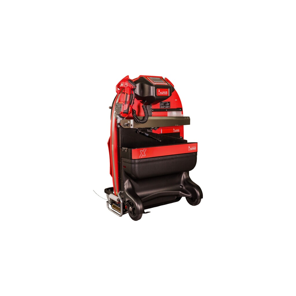 ErgoPack Palettenumreifungsmaschine X-pert Line 713X LI, elektronischer Antrieb, mit Umreifungsgerät, Band 9–13 mm, bis 1200N Produktabbildung: ErgoPack Palettenumreifungsmaschine X-pert Line 713X LI, elektronischer Antrieb, mit Umreifungsgerät, Band 9–13 mm, bis 1200N