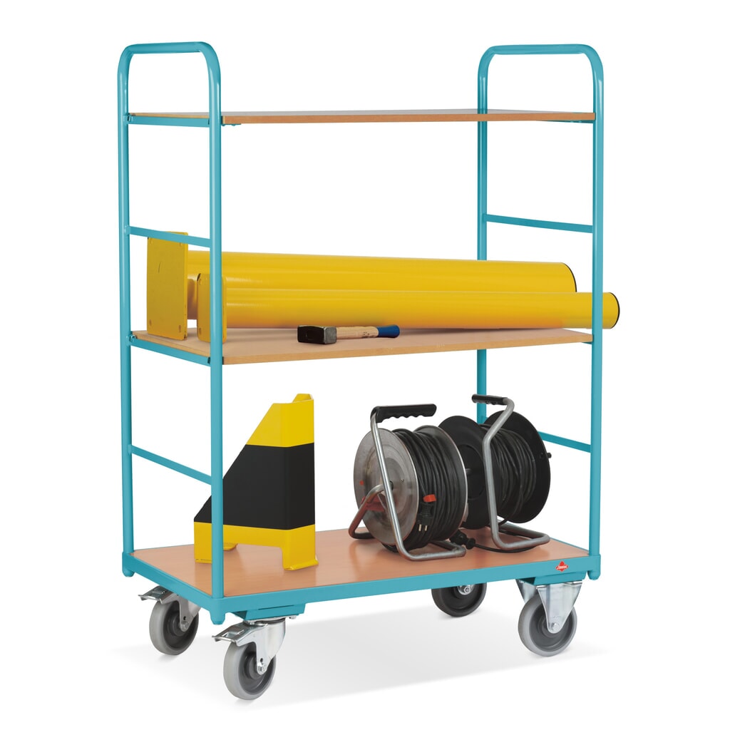 Produktabbildung Nr. 3: Etagenwagen Ameise®, TK 250 kg, allseitig offen, 3 Etagen à 1.000 x 600 mm, mit Zentralbremse