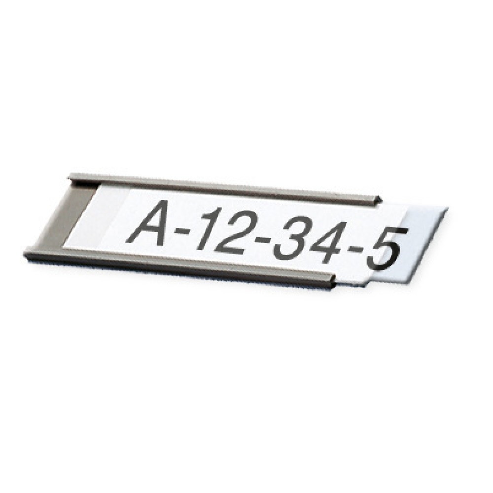 Produktabbildung: Etikettenhalter C-Profil, magnetisch, HxB 30 x 100 mm