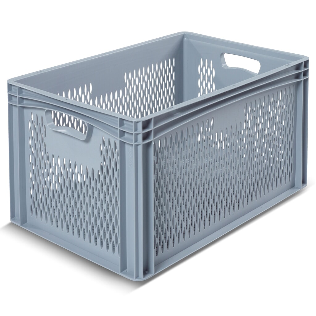 Alpha Eurobox aus PP mit durchbrochenen Wänden, 64,5 Liter, HxBxT 320 x 600 x 400 mm Produktabbildung: Alpha Eurobox aus PP mit durchbrochenen Wänden, 64,5 Liter, HxBxT 320 x 600 x 400 mm