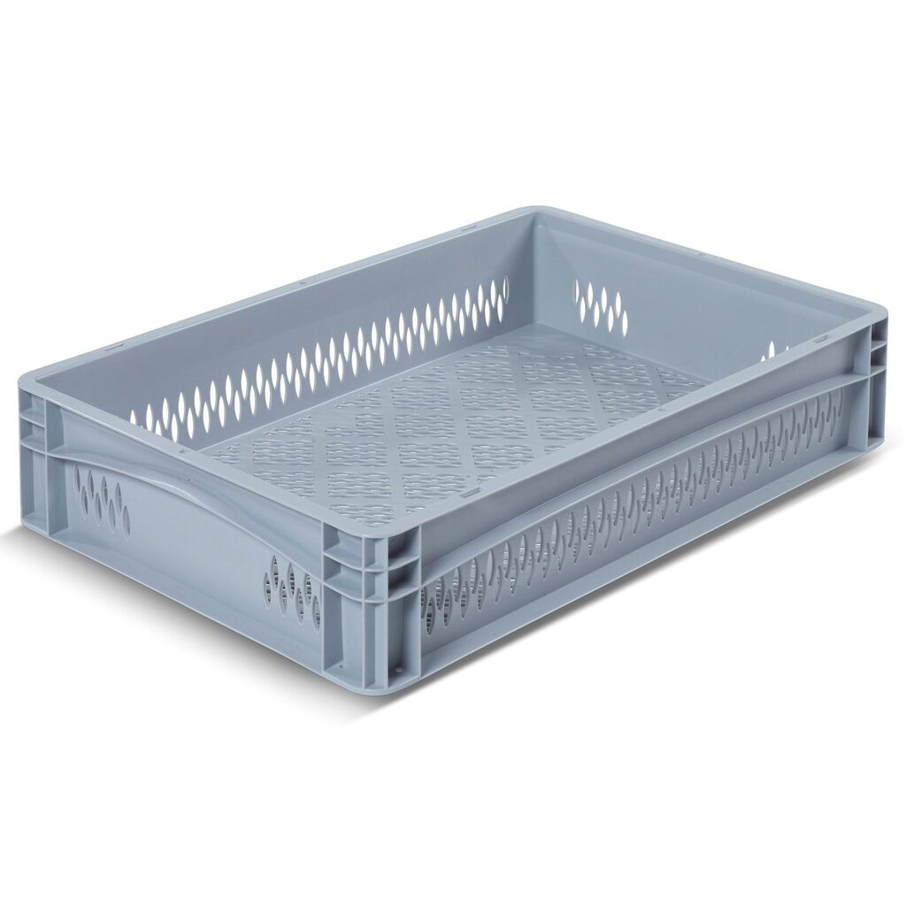 Alpha Eurobox aus PP mit durchbrochenen Wänden, 23,9 Liter, HxBxT 120 x 600 x 400 mm Produktabbildung: Alpha Eurobox aus PP mit durchbrochenen Wänden, 23,9 Liter, HxBxT 120 x 600 x 400 mm