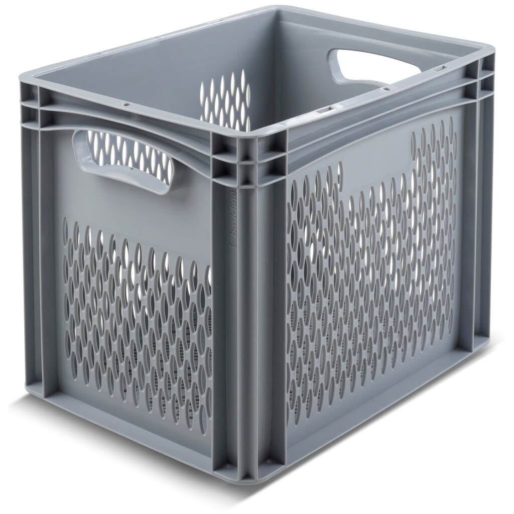 Alpha Eurobox aus PP mit durchbrochenen Wänden, 25,6 Liter, HxBxT 270 x 400 x 300 mm Produktabbildung: Alpha Eurobox aus PP mit durchbrochenen Wänden, 25,6 Liter, HxBxT 270 x 400 x 300 mm