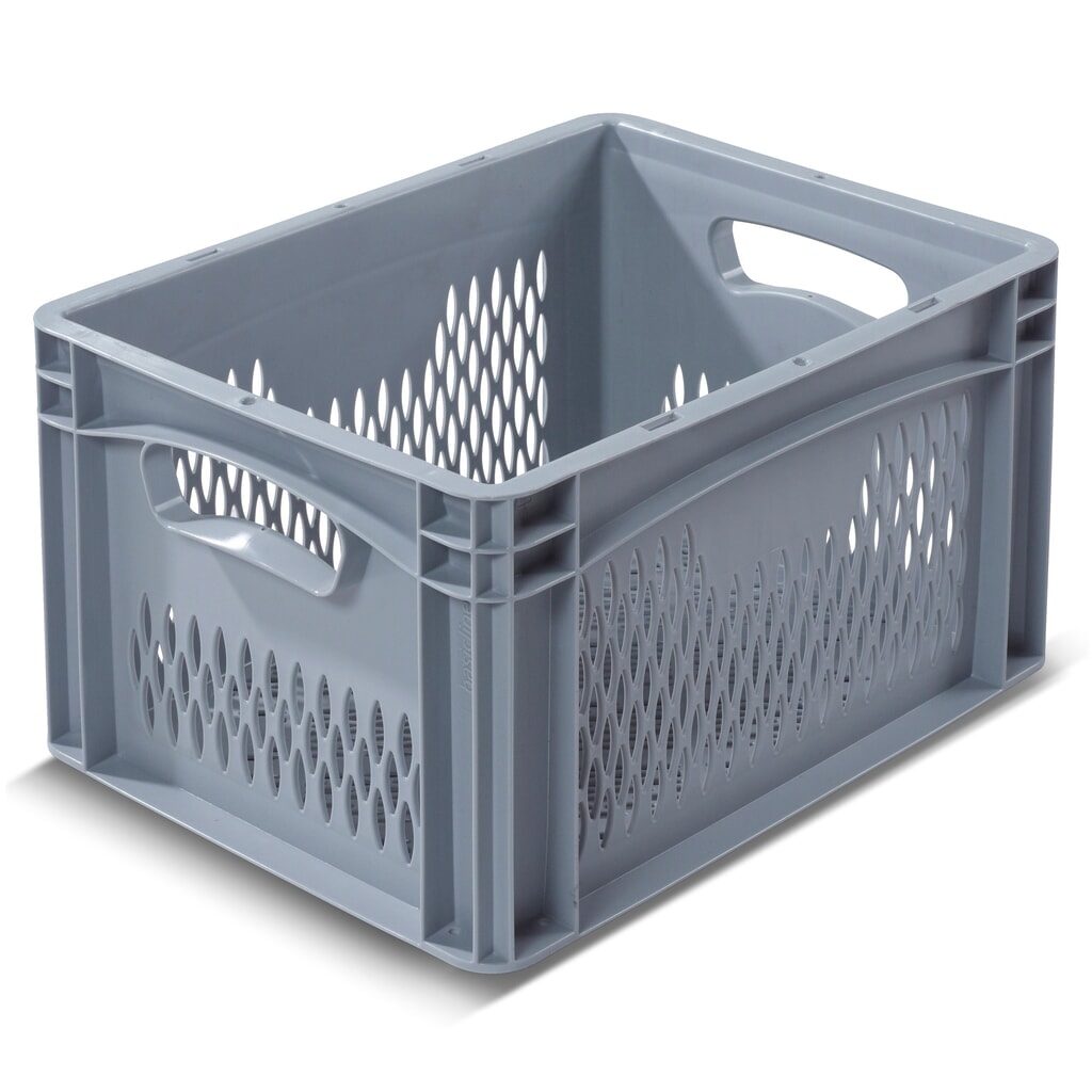 Alpha Eurobox aus PP mit durchbrochenen Wänden, 20,8 Liter, HxBxT 220 x 400 x 300 mm Produktabbildung: Alpha Eurobox aus PP mit durchbrochenen Wänden, 20,8 Liter, HxBxT 220 x 400 x 300 mm