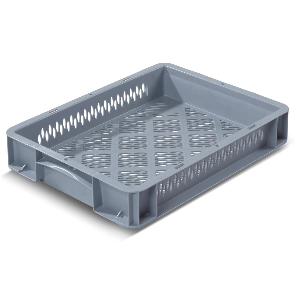 Alpha Eurobox aus PP mit durchbrochenen Wänden, 6,4 Liter, HxBxT 70 x 400 x 300 mm Produktabbildung: Alpha Eurobox aus PP mit durchbrochenen Wänden, 6,4 Liter, HxBxT 70 x 400 x 300 mm