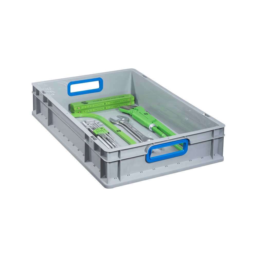 Produktabbildung Nr. 3: Allit Eurobox, mit blauen Grifföffnungen, HxBxT 120 x 600 x 400 mm, 23 Liter
