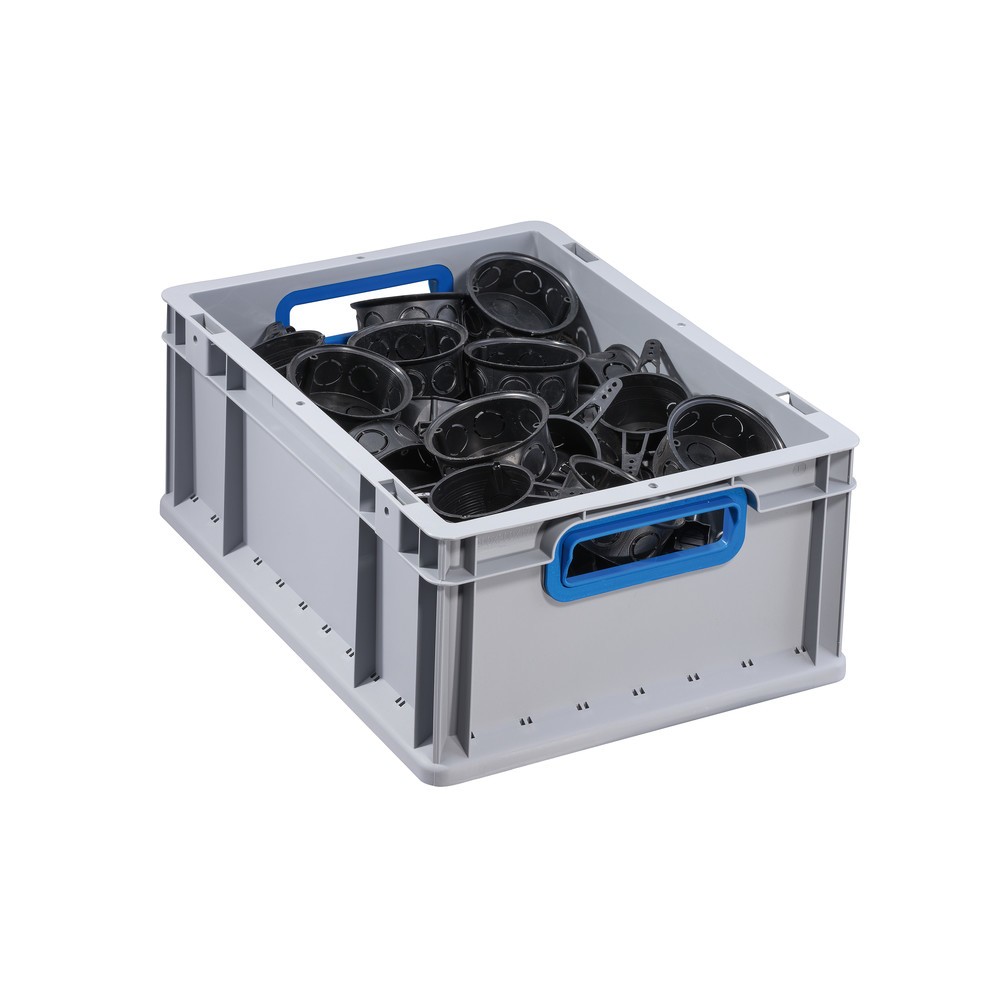Produktabbildung Nr. 3: Allit Eurobox, mit blauen Grifföffnungen, HxBxT 170 x 400 x 300 mm, 16 Liter