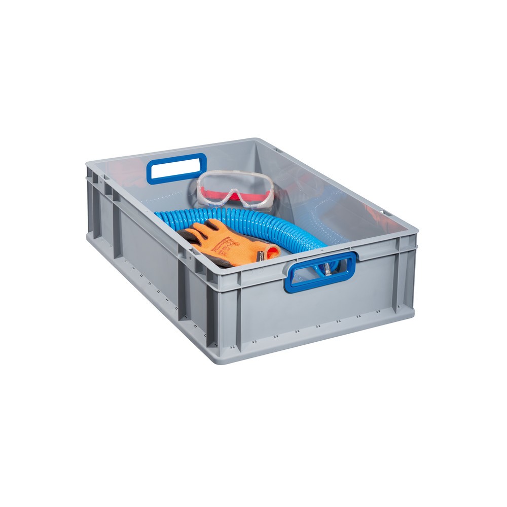 Produktabbildung Nr. 3: Allit Eurobox, mit blauen Grifföffnungen, HxBxT 170 x 600 x 400 mm, 34 Liter