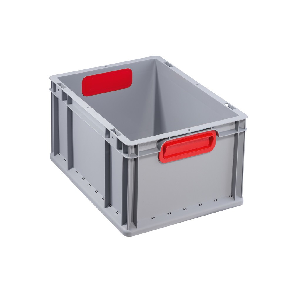 Produktabbildung: Allit Eurobox, mit roten Griffmulden, HxBxT 220 x 400 x 300 mm, 20 Liter
