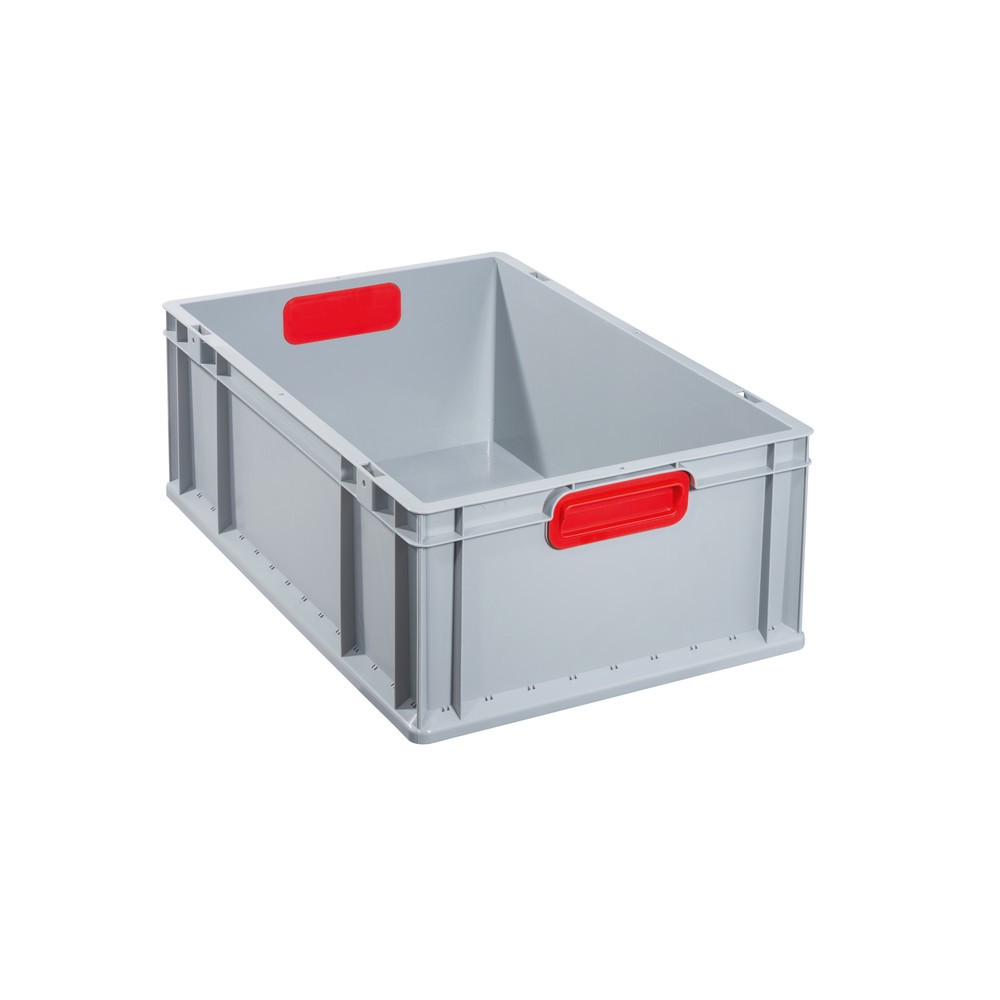 Produktabbildung: Allit Eurobox, mit roten Griffmulden, HxBxT 220 x 600 x 400 mm, 44 Liter