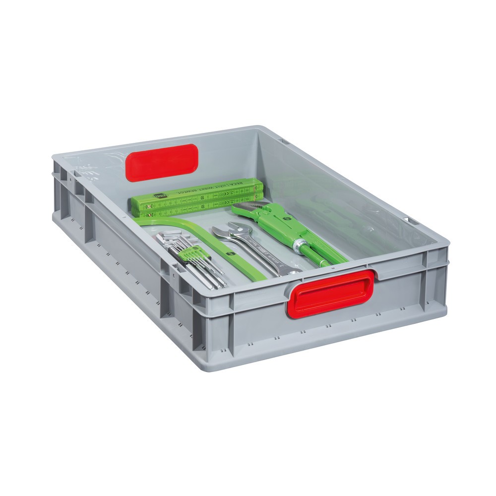 Produktabbildung Nr. 3: Allit Eurobox, mit roten Griffmulden, HxBxT 120 x 600 x 400 mm, 23 Liter