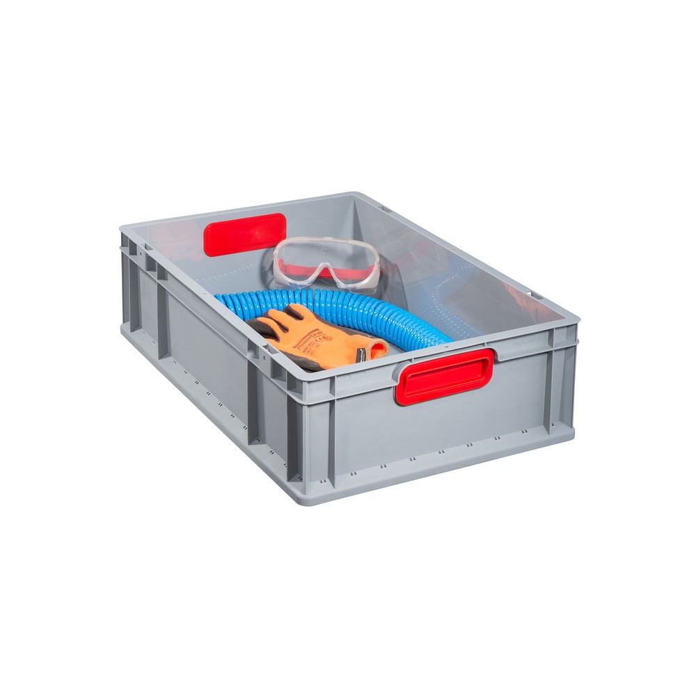 Produktabbildung Nr. 3: Allit Eurobox, mit roten Griffmulden, HxBxT 170 x 600 x 400 mm, 34 Liter