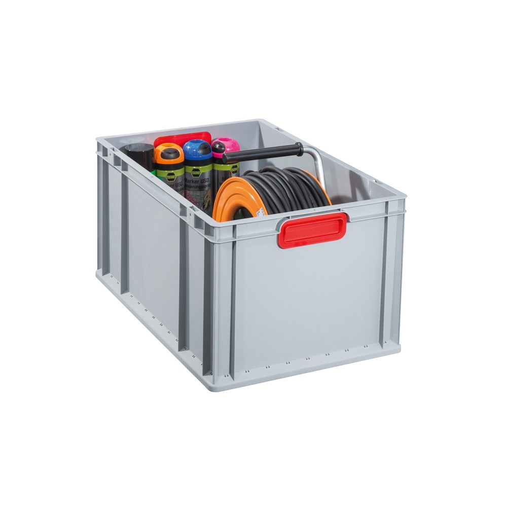 Produktabbildung Nr. 3: Allit Eurobox, mit roten Griffmulden, HxBxT 320 x 600 x 400 mm, 65 Liter