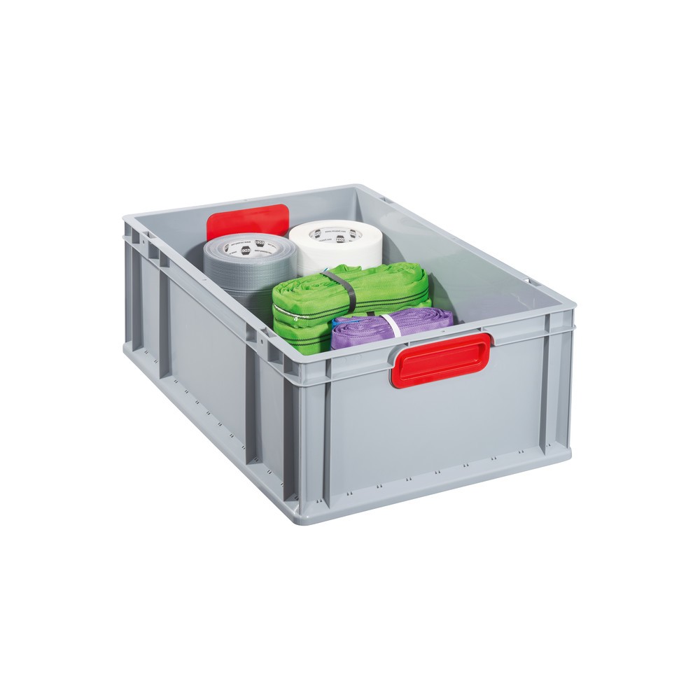 Produktabbildung Nr. 3: Allit Eurobox, mit roten Griffmulden, HxBxT 220 x 600 x 400 mm, 44 Liter