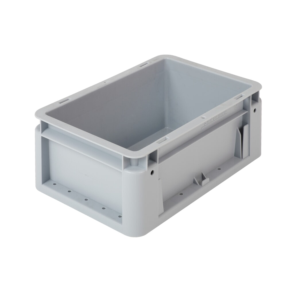 Produktabbildung: Alpha Eurobox Premium aus PP mit geschlossenen Wänden, HxBxT 120 x 300 x 200 mm, grau