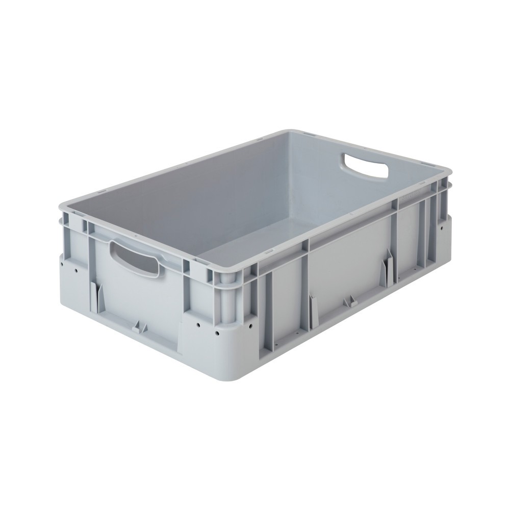 Produktabbildung: Alpha Eurobox Premium aus PP mit geschlossenen Wänden, HxBxT 180 x 600 x 400 mm, grau