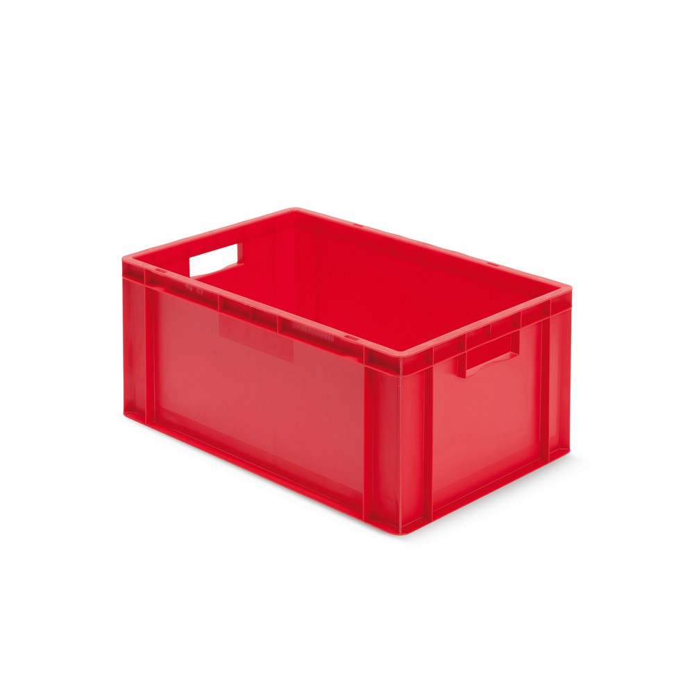 Produktabbildung Nr. 1: Euro-Stapelbehälter, Wände + Boden geschlossen, 51 Liter, rot, Griffe