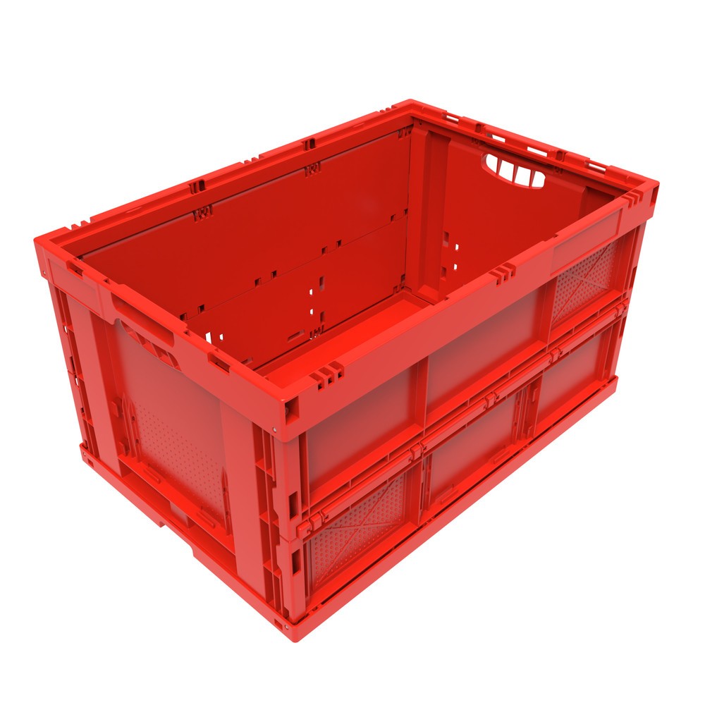 Produktabbildung: Euronorm-Faltbox Premium, 68 Liter, rot