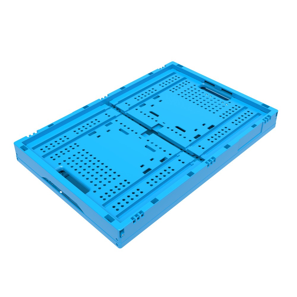 Produktabbildung Nr. 4: Euronorm-Faltbox Premium, mit gelochten Seitenwänden, blau