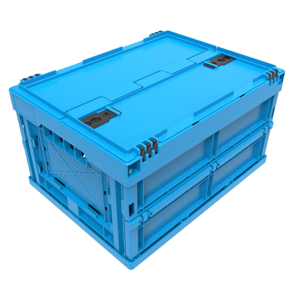 Euronorm-Eurobox Premium, mit Scharnierdeckel, 21 Liter, blau Produktabbildung Nr. 6: Euronorm-Eurobox Premium, mit Scharnierdeckel, 21 Liter, blau