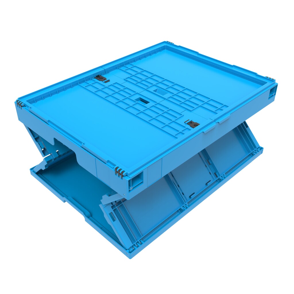Euronorm-Eurobox Premium, mit Scharnierdeckel, 165 Liter, blau Produktabbildung Nr. 5: Euronorm-Eurobox Premium, mit Scharnierdeckel, 165 Liter, blau