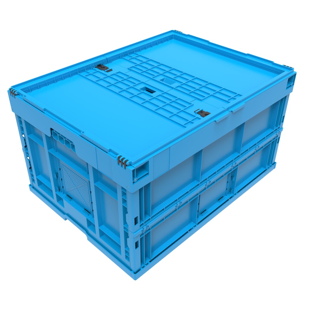 Euronorm-Eurobox Premium, mit Scharnierdeckel, 165 Liter, blau Produktabbildung Nr. 6: Euronorm-Eurobox Premium, mit Scharnierdeckel, 165 Liter, blau