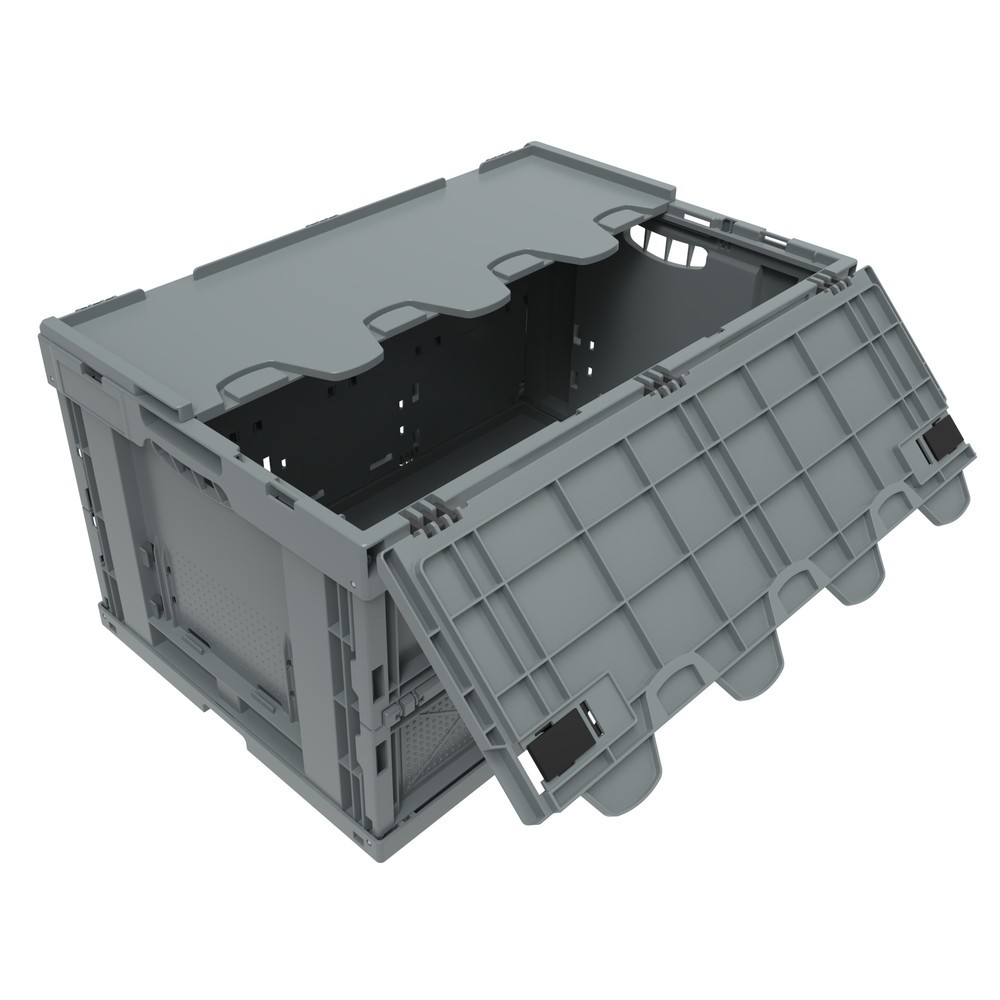 Produktabbildung Nr. 1: Euronorm-Eurobox Premium, mit Scharnierdeckel, 60 Liter, grau