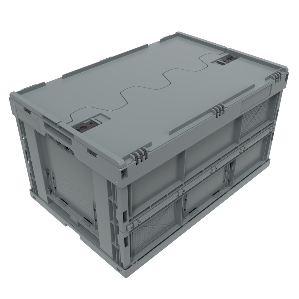 Produktabbildung Nr. 3: Euronorm-Eurobox Premium, mit Scharnierdeckel, 60 Liter, grau