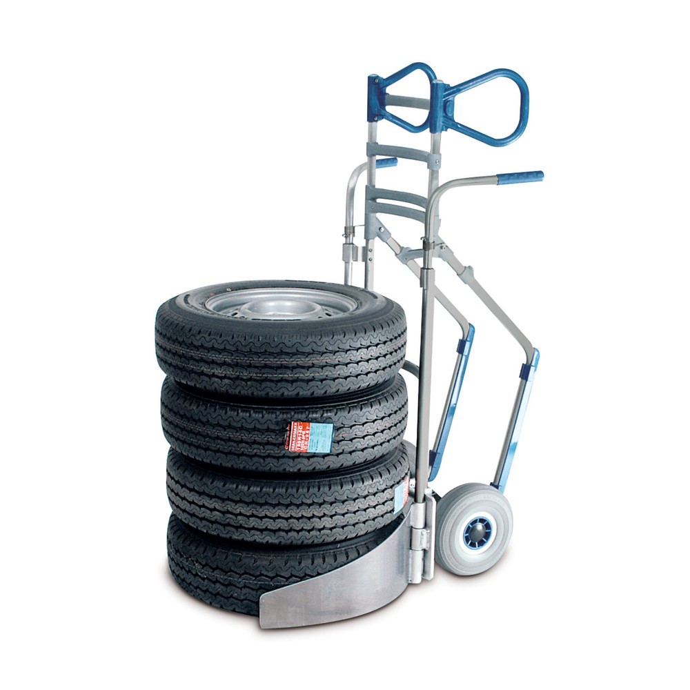 Produktabbildung: EXPRESSO Reifenkarre aus Aluminium, Tragkraft 200 kg, für 4 Reifen