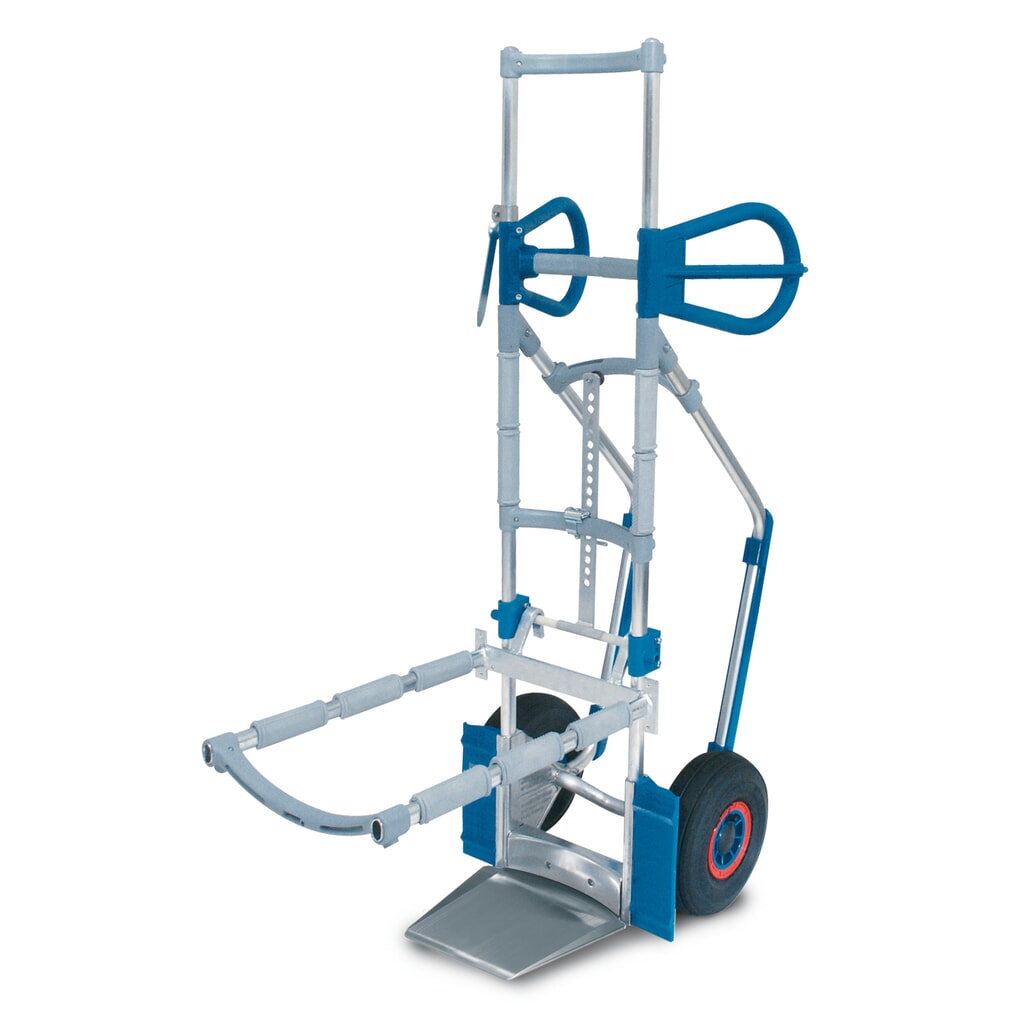 EXPRESSO Stuhlkarre aus Aluminium, Tragkraft 300 kg, Schaufel BxT 220 x 245 mm Produktabbildung: EXPRESSO Stuhlkarre aus Aluminium, Tragkraft 300 kg, Schaufel BxT 220 x 245 mm