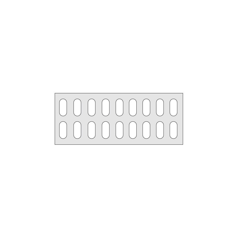 Produktabbildung: Fachboden für Aluminium-Regal, Kunststoffgitter, BxT 950 x 380 mm