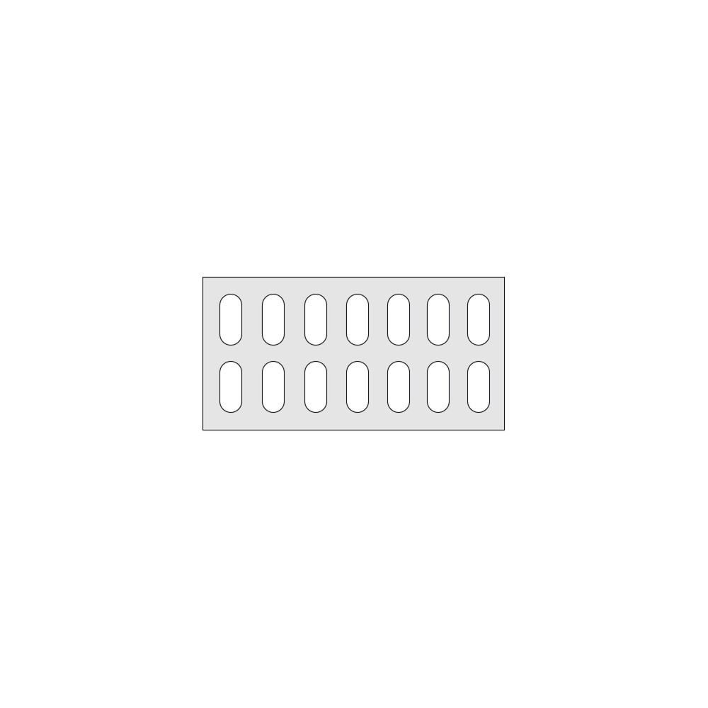 Produktabbildung: Fachboden für Aluminium-Regal, Kunststoffgitter, BxT 750 x 380 mm