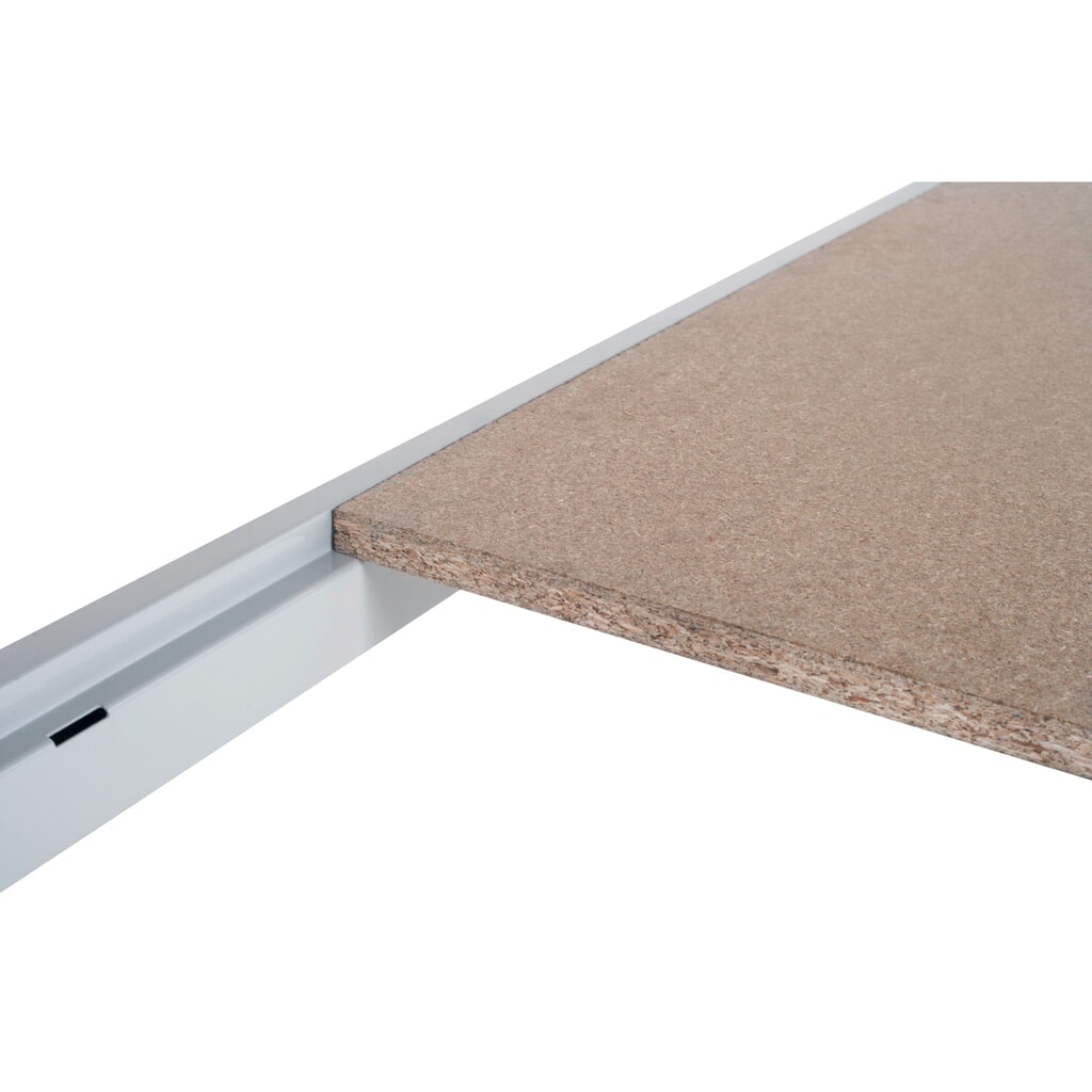 Fachboden für ManOrga Weitspannregal, mit Spanplatten, graphitgrau/lichtgrau, BxT 1.250 x 600 mm Produktabbildung: Fachboden für ManOrga Weitspannregal, mit Spanplatten, graphitgrau/lichtgrau, BxT 1.250 x 600 mm